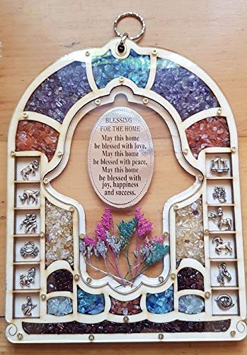 Bluenoemi Hamsa Hand Wall Decor - Good Luck Blessing Home Hanging for Living Room, Bedroom, Office - Perfect Housewarming & Mother's Day Gift
