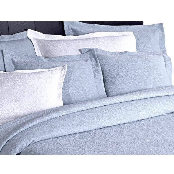 Premium Kashmir Bedspread in Duck Egg Blue - Luxurious Soft Cotton Throw Blanket for Bedroom, Sofa & Cozy Home Decor