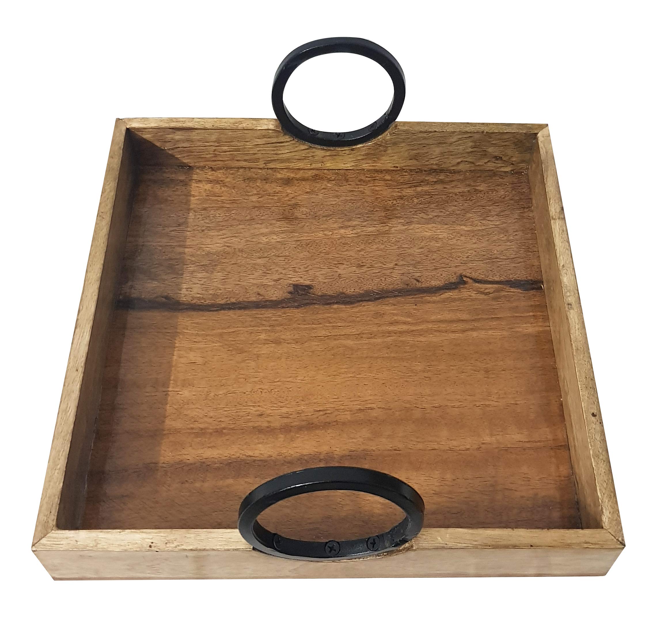 Handmade Rustic Wooden Serving Trays - Food & Drink Serving Platter, Table Centerpiece, Kitchen Organizer for Coffee, Dining & Living Room | Perfect for Entertaining, Home Decor & Gift Giving