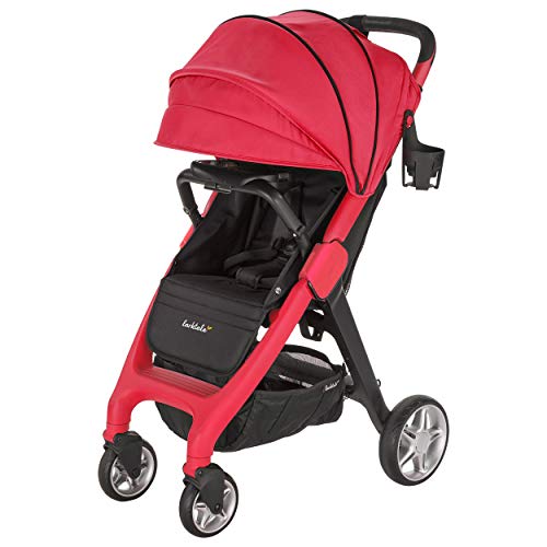 Larktale Chit Chat Plus Stroller - Lightweight Compact Baby Stroller with Adjustable Canopy, Barossa Red | Perfect for Travel, Shopping & Daily Walks with Your Baby