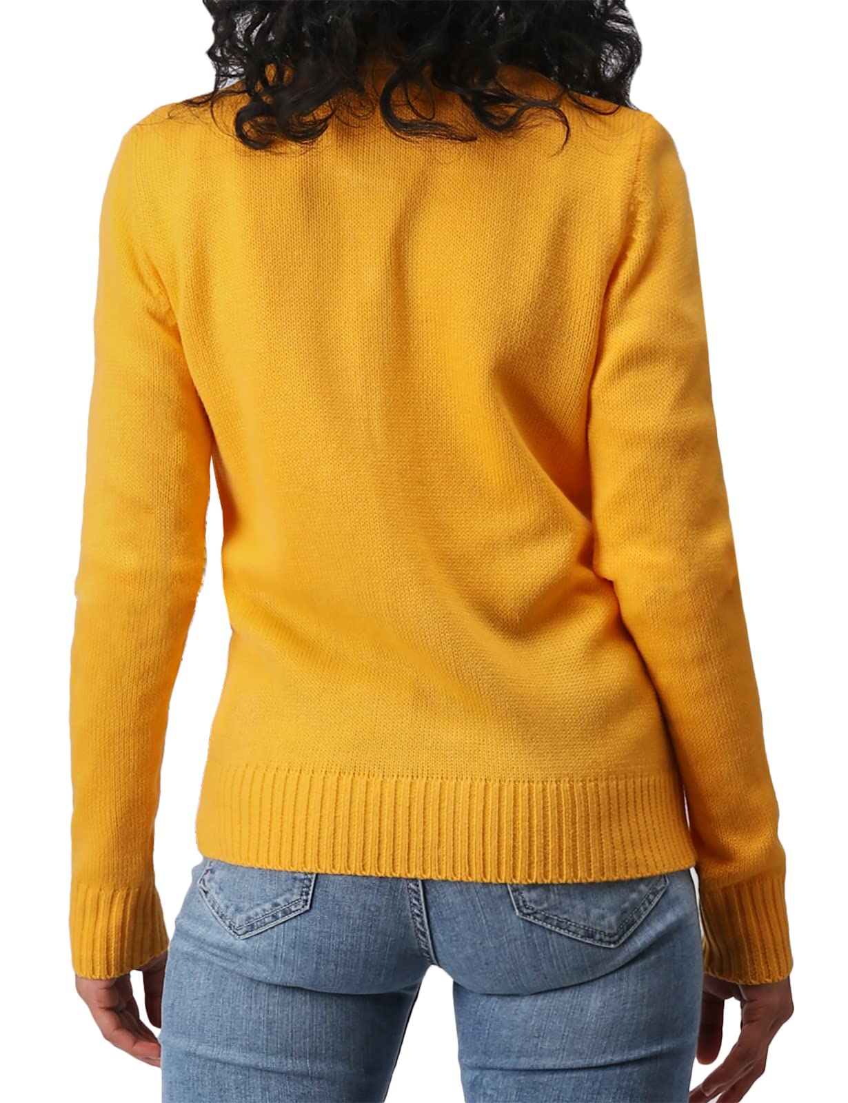 Women's Casual Slim Fit Cardigan Sweater - Long Sleeve Button Down Lightweight Waist Length Open Front Knit Top for Work, Travel & Everyday Wear