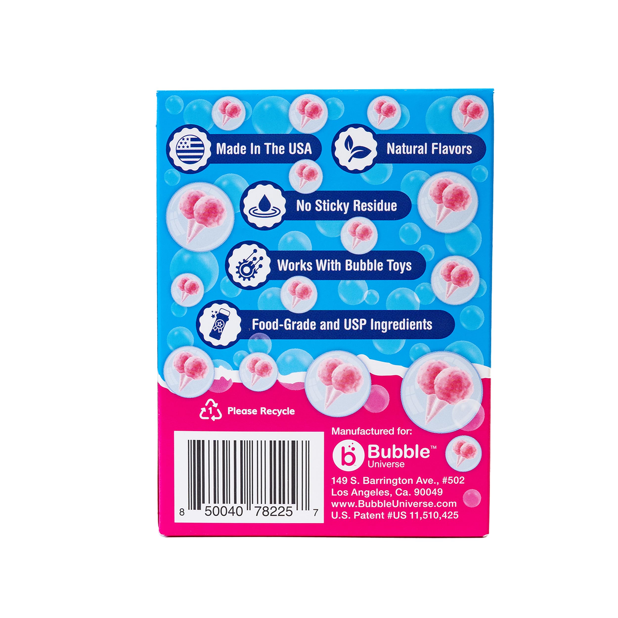 Natural Flavor Carnival Cotton Candy (2.5 Fl Oz, 4-Pack) - Lickable Bubble Solution for Kids & Pets | Refillable Bubble Toys | Perfect for Birthday Parties, Outdoor Play & Pet Entertainment