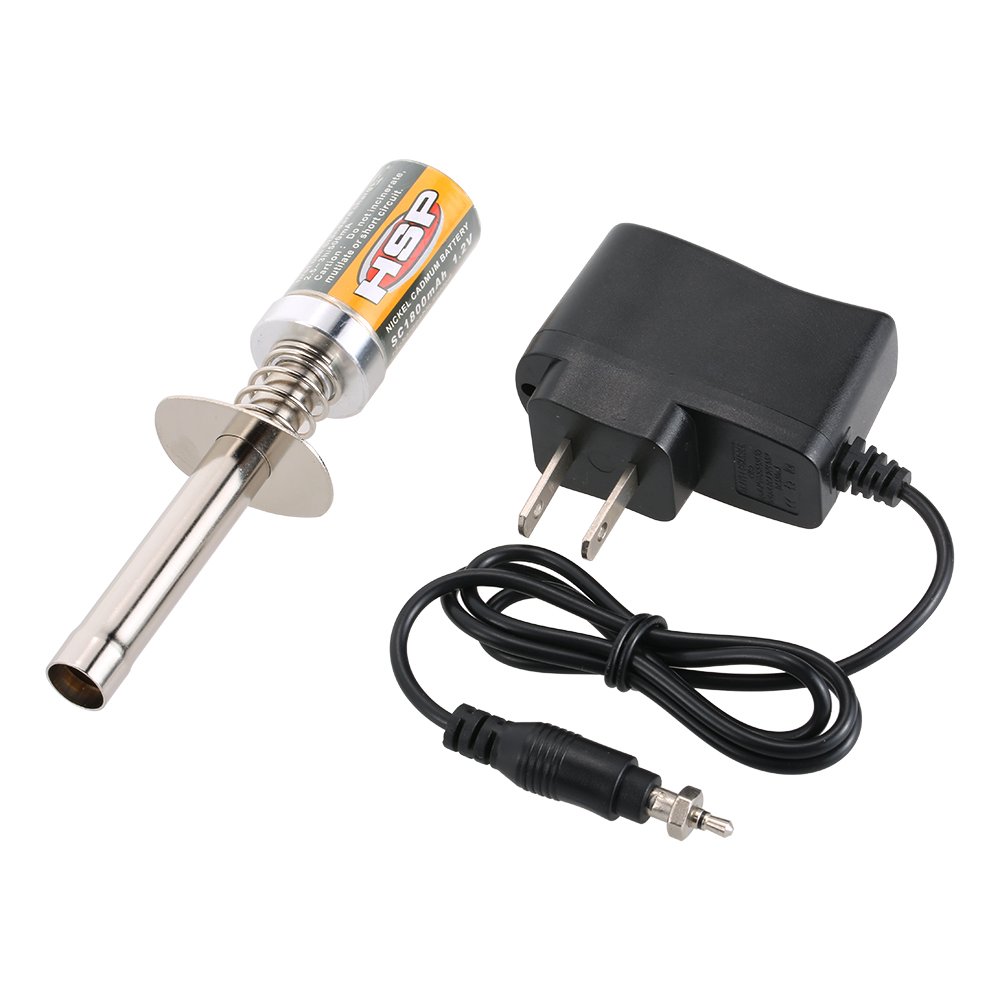 Goolsky HSP Nitro Starter Kit - Glow Plug Igniter & Battery Charger for HSP RedCat 1/8 1/10 Scale Nitro RC Cars - Perfect for Off-Road Racing and RC Car Maintenance