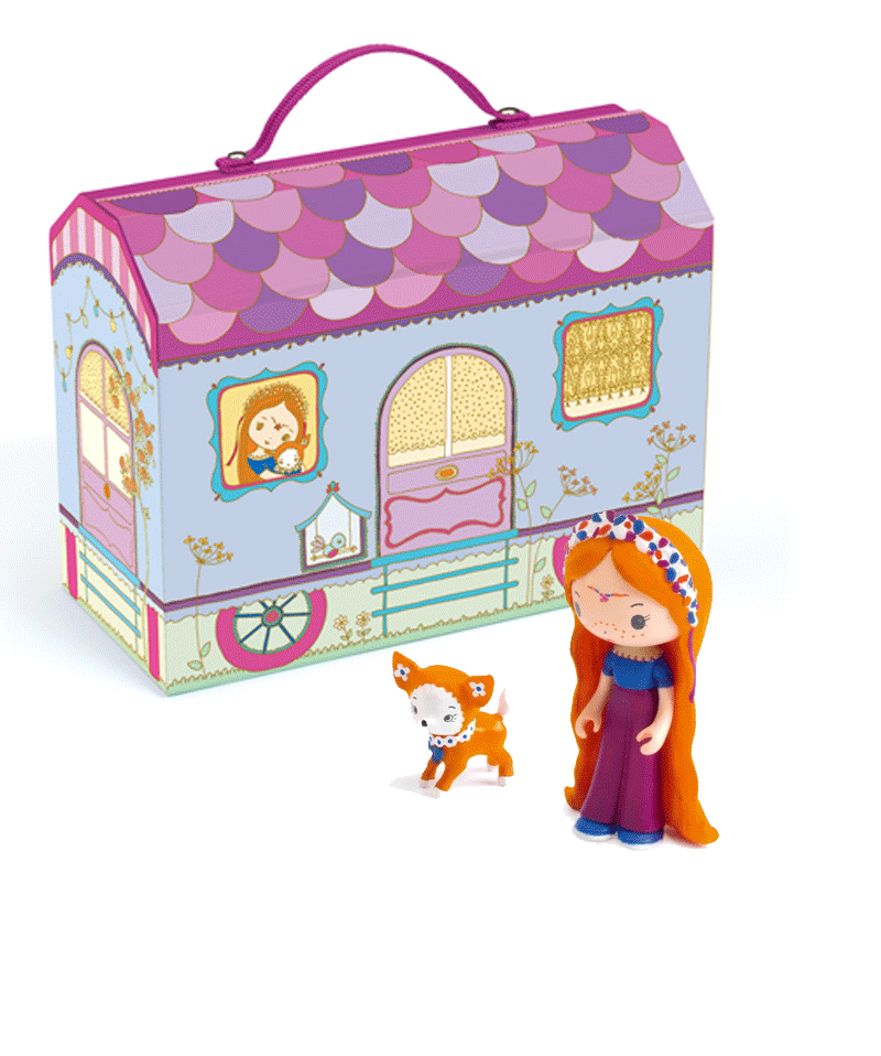 Bluchka & Indie Tinyly Doll Play House - Miniature Dollhouse for Kids Pretend Play, Collectible Toy for Ages 3+ | Perfect for Birthday Gifts, Room Decor & Imaginative Playtime