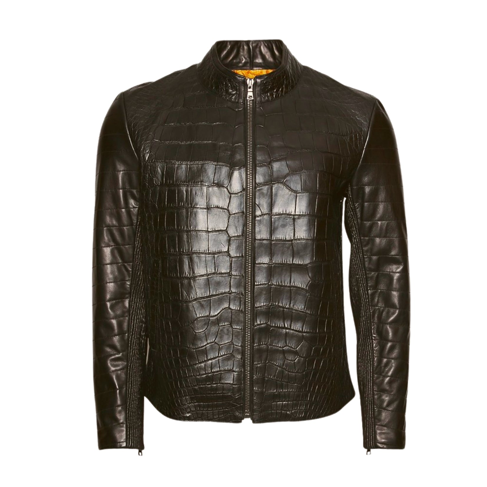 Premium Men's Exotic Alligator Leather Jacket - Brown Casual Fashion Coat for Stylish Outfits | Perfect for Date Nights, Parties & Outdoor Adventures