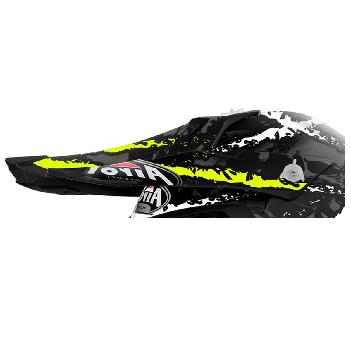 Airoh Peak Terminator Open Vision Motorcycle Helmet - Carnage Yellow - DOT Certified for Street & Off-Road Riding - Perfect for Adventure Touring & Motocross