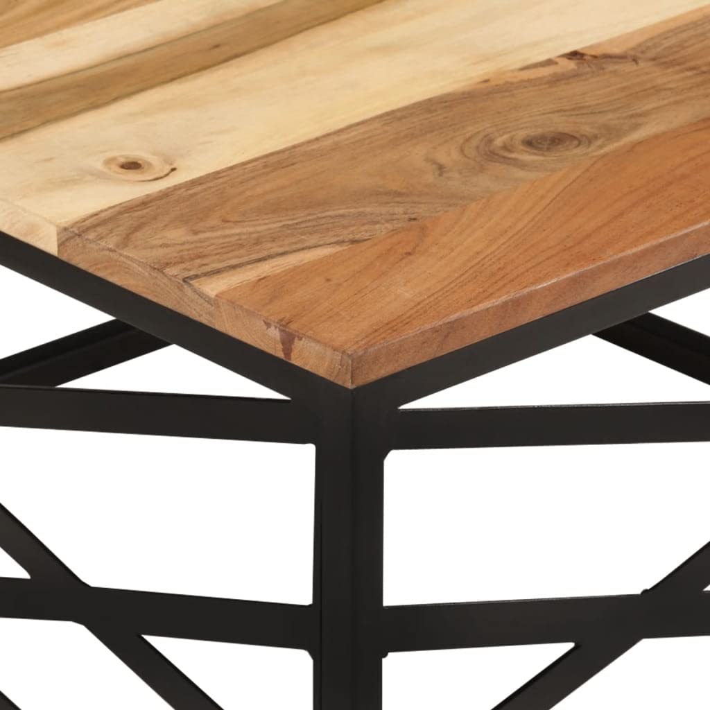 Solid Acacia Wood Square Coffee Table - 26.8