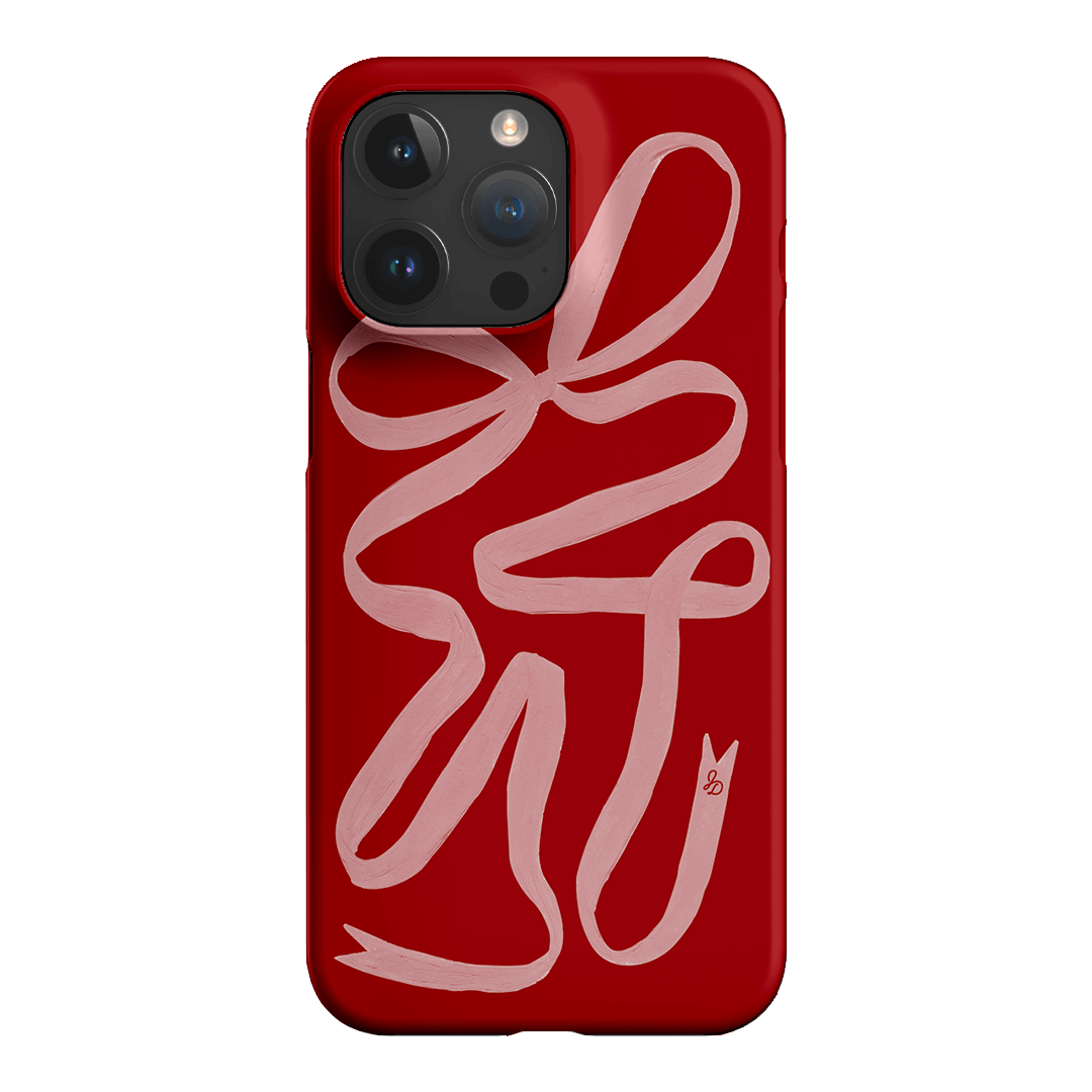 Cupid's Bow Ribbon Phone Case for iPhone & Samsung - Elegant Valentine's Day Gift for Her, Romantic Couple Accessory | Perfect for Dating, Anniversaries & Special Occasions