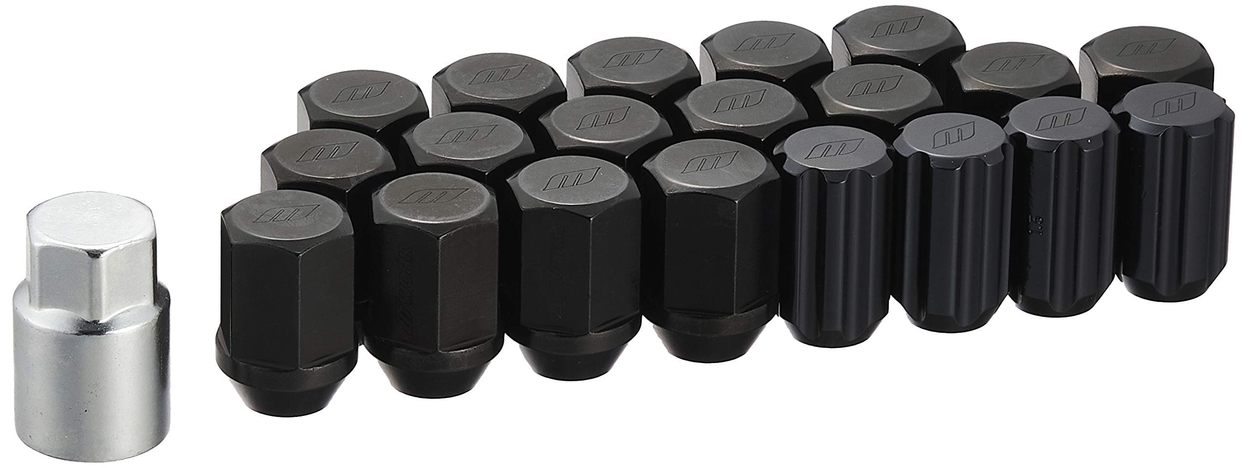 Lightweight Lock Nut Set RS Nut M12 x P1.5 - Black for Automotive & Machinery