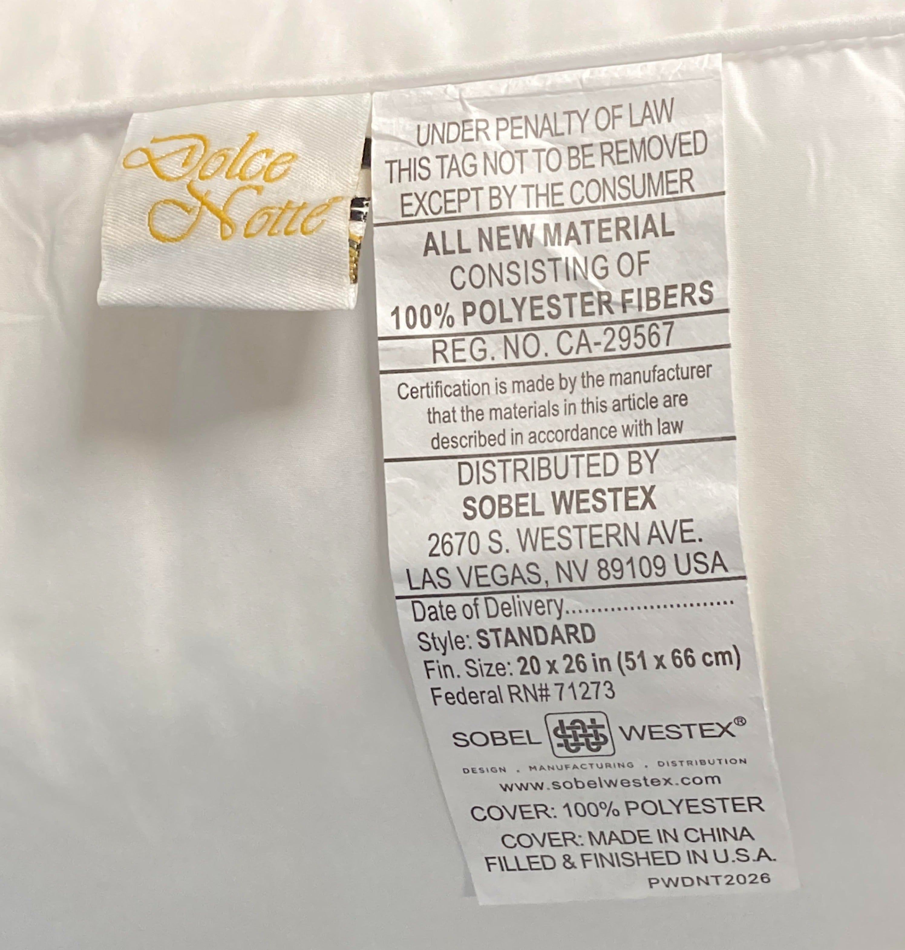 Red Lion Hotels® Dolce Notte Medium Firm Polyester Pillow - Hotel Quality Comfort for Home, Travel & Guest Rooms