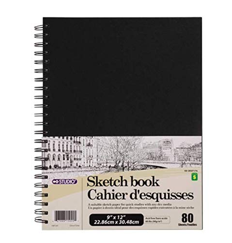 Premium Sketch Book with Heavyweight Paper - Ideal for Charcoal, Pastel, Pencil & Graphite Drawing | Smooth Texture for Dry Media Artists | Perfect for Studio, Classroom & Outdoor Sketching