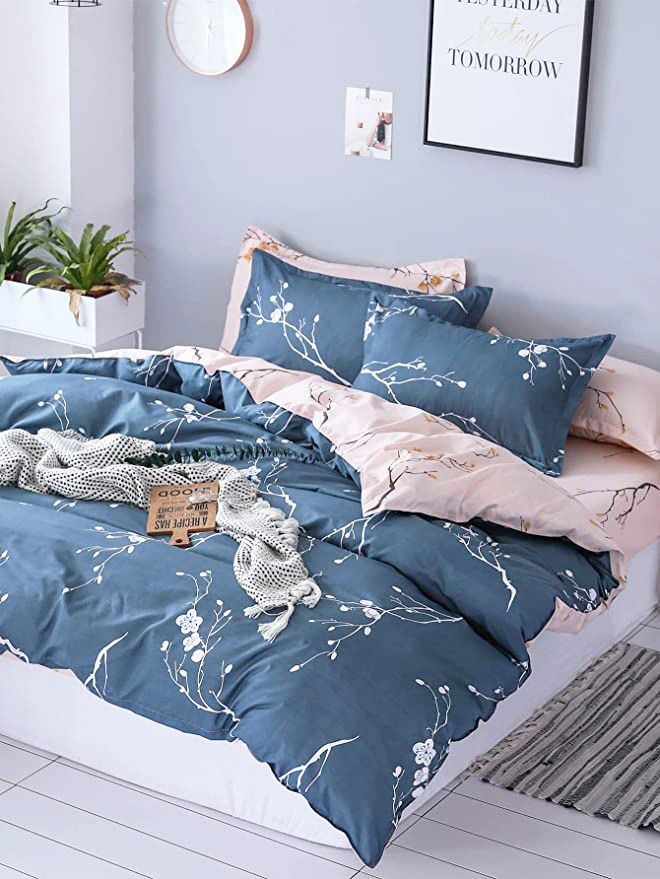 Floral Super King Size Duvet Cover Set - Luxury 100% Cotton Bedding for Master Bedroom | Soft & Breathable Quilt Cover with Pillowcases | Perfect for Guest Rooms, Hotels & Cozy Home Decor