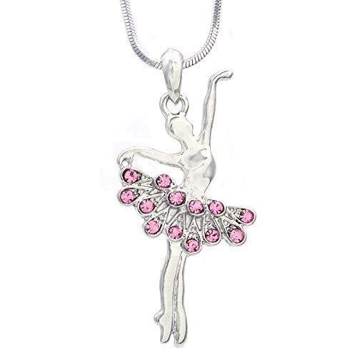 Elegant Ballerina Dancer Ballet Pendant Necklace - Sterling Silver Charm Jewelry Gift for Dancers | Perfect for Ballet Recitals, Dance Performances & Special Occasions