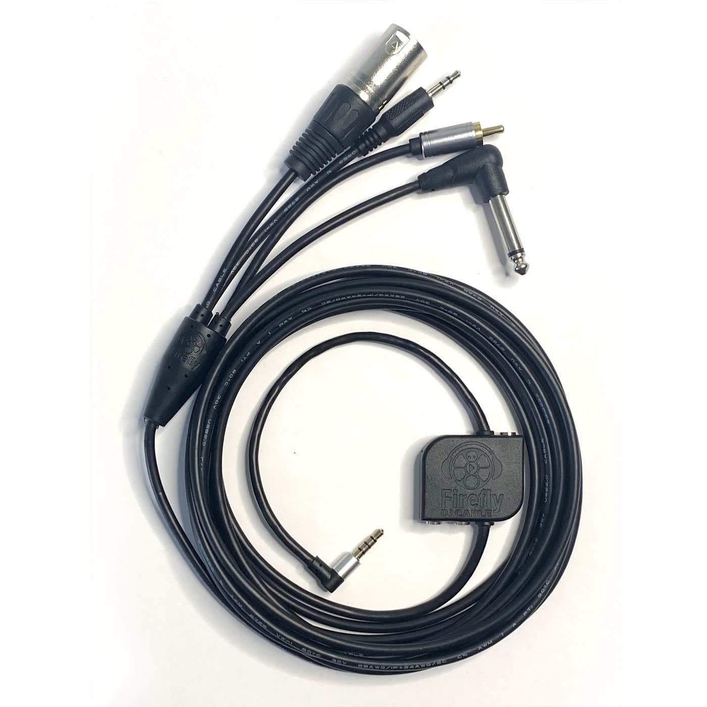 Genius Audio Splitter Cable with Mic - 3.5mm Universal Analog Output for Smartphones, Tablets & Laptops | Perfect for Gaming, Online Classes & Conference Calls