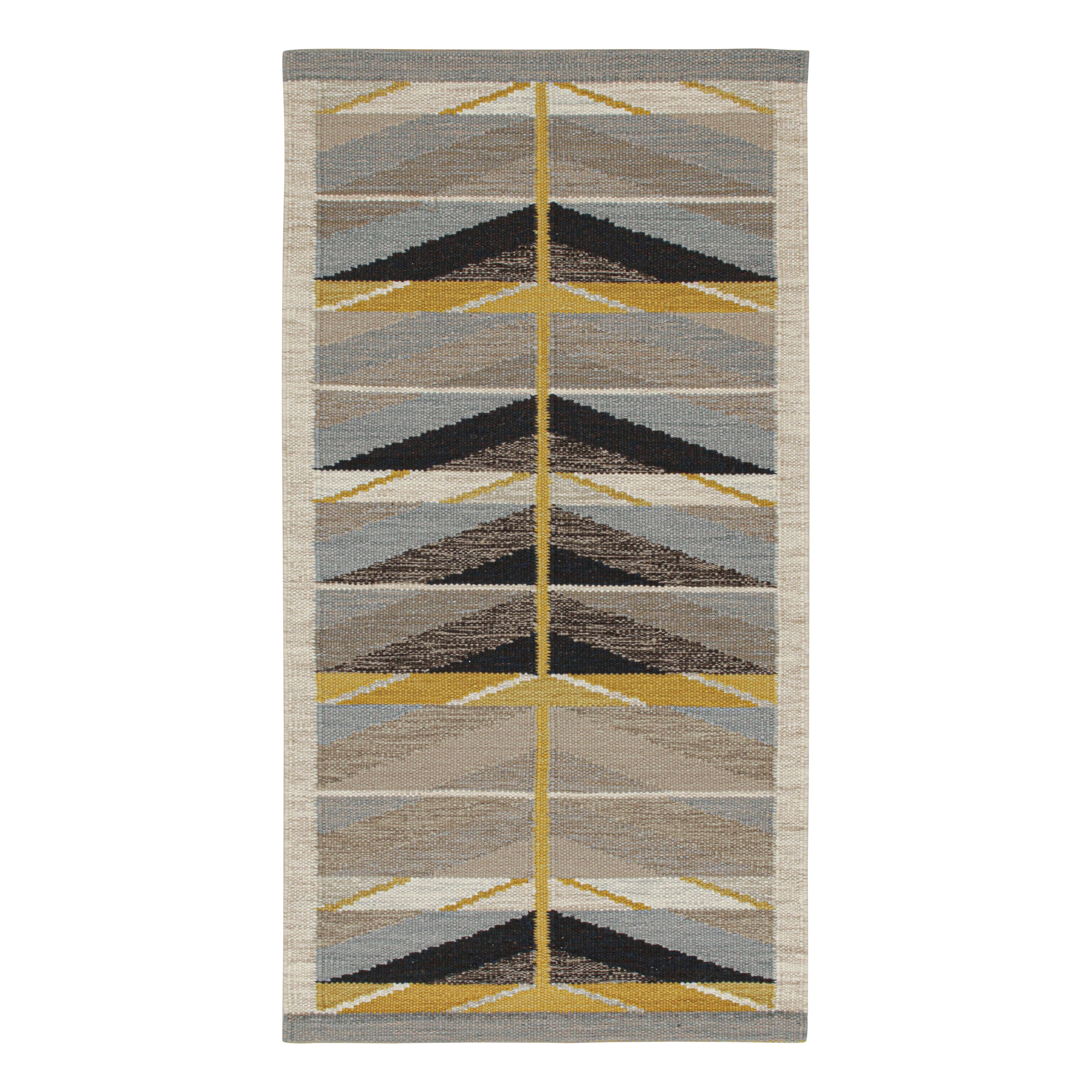 Handmade Beige Swedish Flatweave Wool Rug 3'5 x 6'5 - Vintage Scandinavian Style Area Rug for Living Room, Bedroom & Office Decor