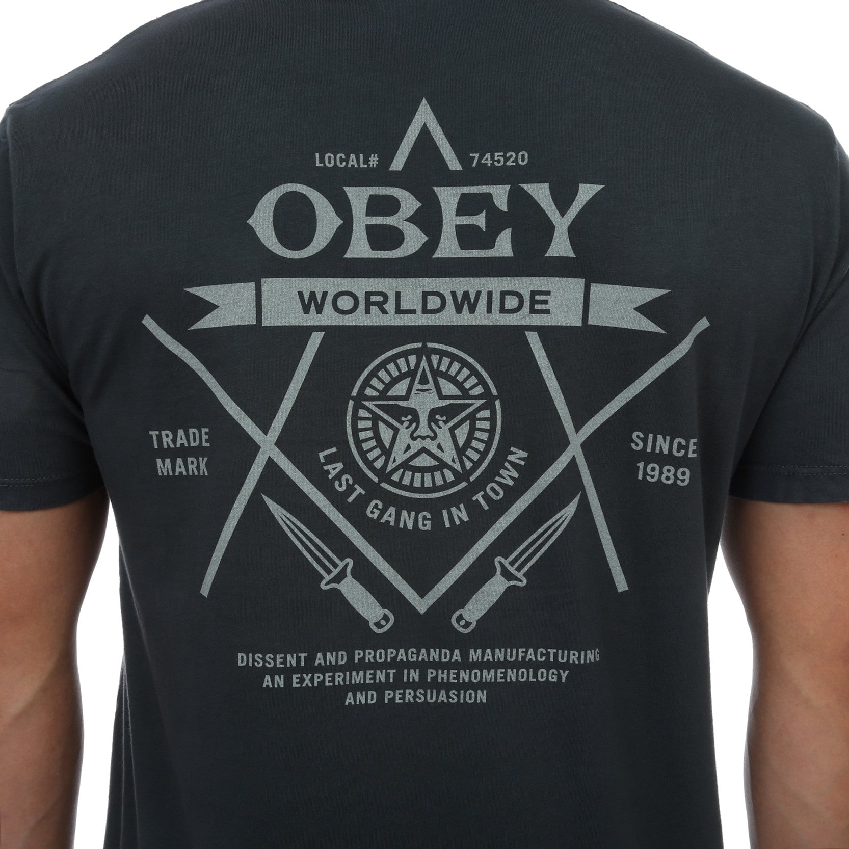Obey Last Gang Tee Pirate Black - Trendy Streetwear Graphic T-Shirt for Men | Perfect for Casual Wear, Concerts & Urban Fashion