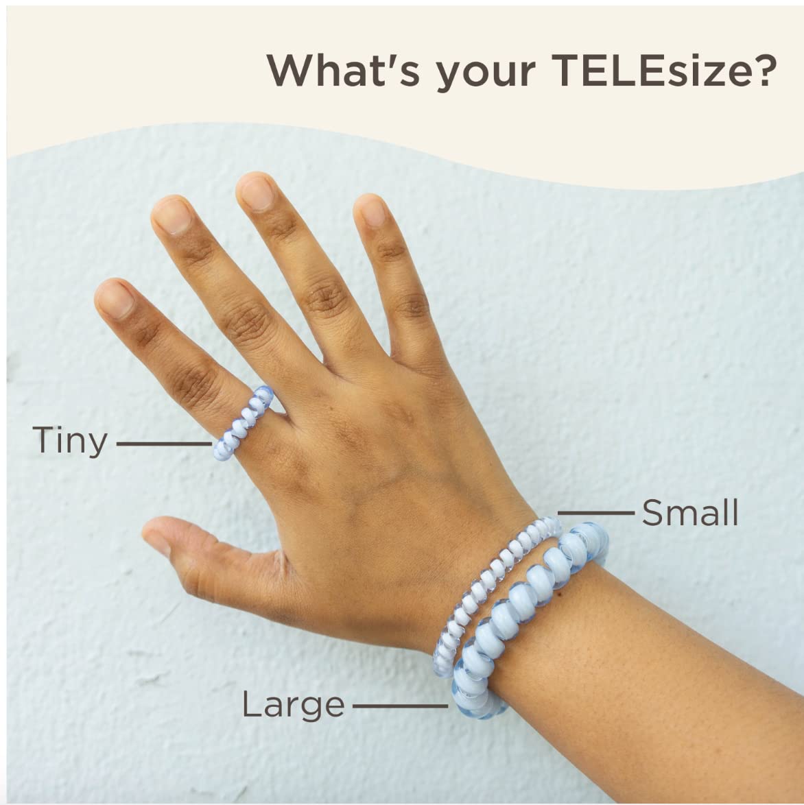 TELETIES Tiny Spiral Hair Coils - No Rip, No Crease Phone Cord Hair Ties for Kids & Thin Hair - Strong Grip, Water Resistant Ponytail Holders - 5 Pack Nude Tones - Perfect for School, Sports & Everyday Styling