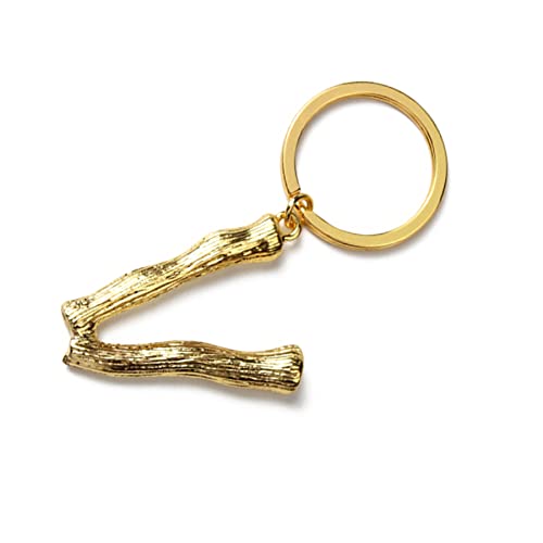 Stainless Steel Alphabet Keychain - Personalized Letter Key Ring for Men & Women - Gold Plated (V) - Perfect for Birthdays, Gifts & Everyday Use