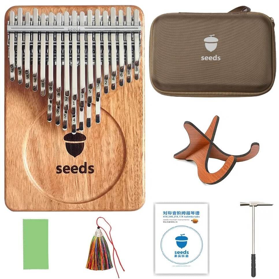 41-Key Chromatic Kalimba Thumb Piano | 3 Octave Seeds Pisces Plus Kalimba Instrument | Perfect Christmas Musical Gift for Adults & Beginners | Ideal for Relaxation, Music Therapy & Home Decor