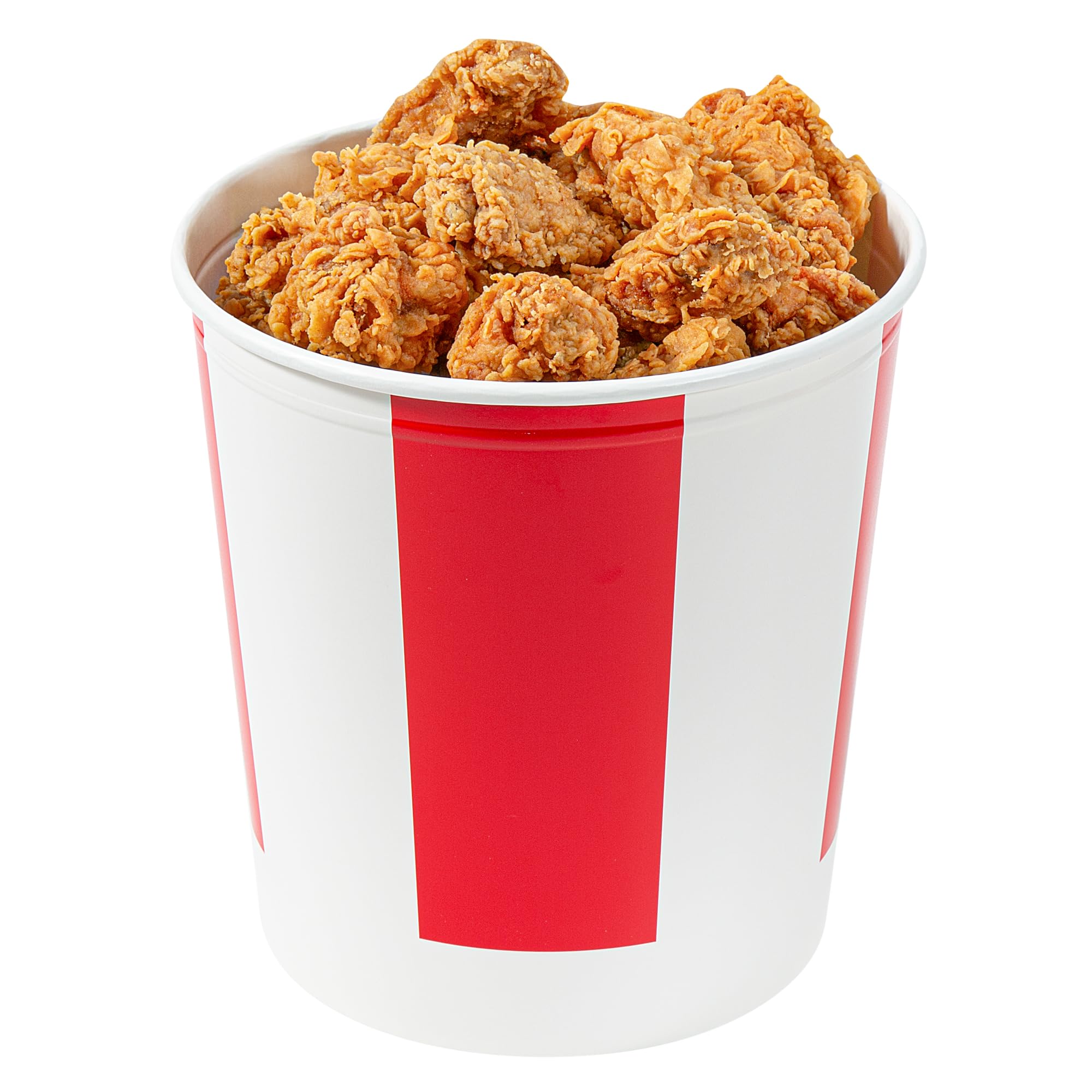 Restaurantware Bio Tek 130oz Chicken Buckets with Vented Lids - 100 Pack Greaseproof, Freezable Disposable Food Containers in Red & White - Ideal for Restaurants, Cafes, Takeout & Catering