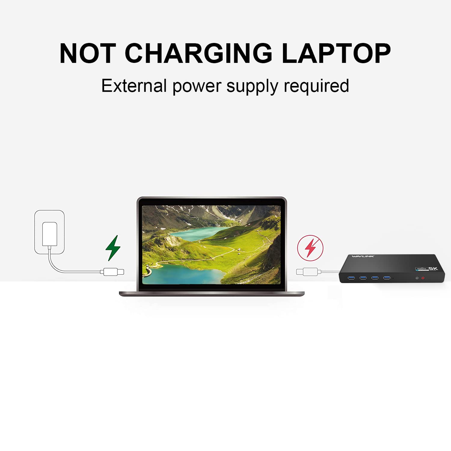 WAVLINK USB C Laptop Docking Station with Dual 4K@60Hz HDMI & DisplayPort, Gigabit Ethernet, 6 USB 3.0 Ports - Universal Laptop Dock for Windows/Mac (DL6950-PD) - Ideal for Home Office & Multi-Monitor Workstations