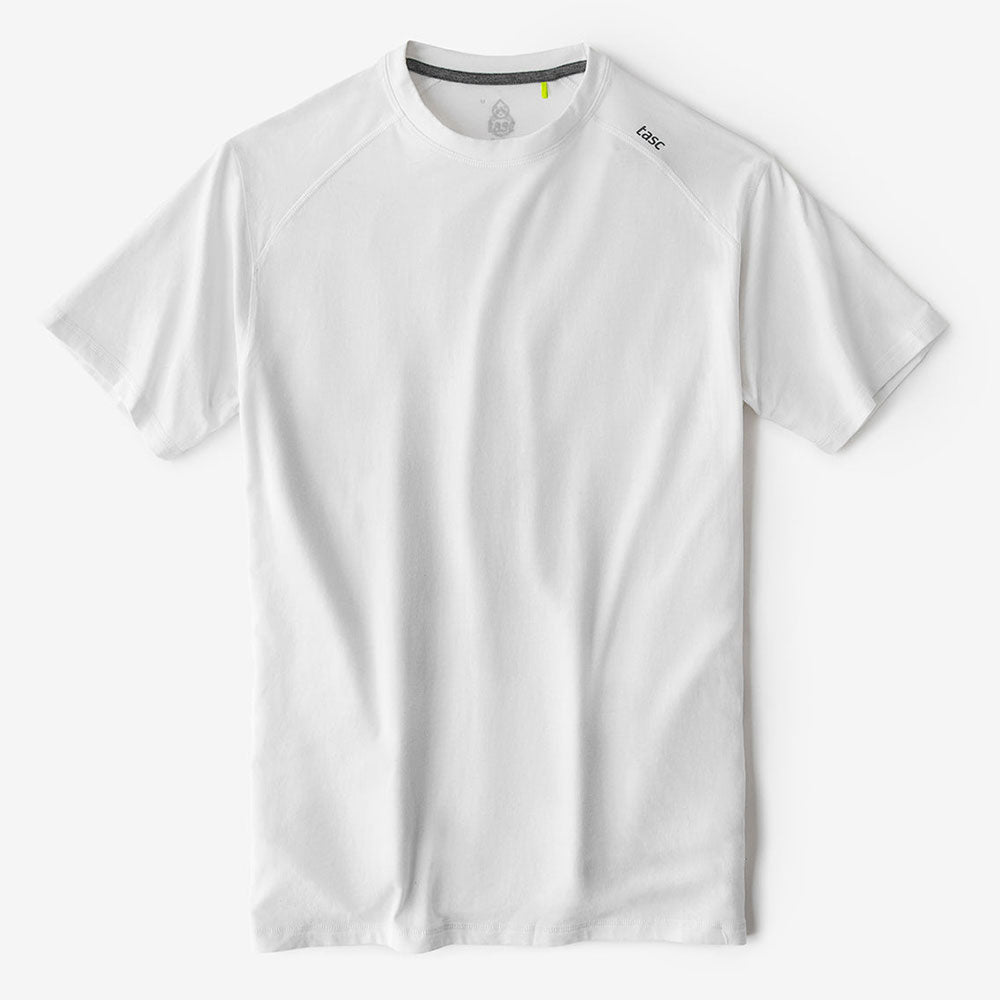 Tasc Carrollton White T-Shirt - Soft Cotton Men's Tee for Casual Wear & Everyday Comfort