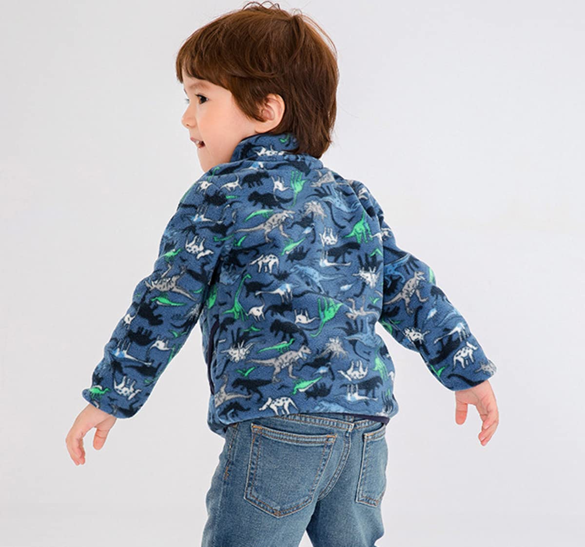 Toddler Boys' Fleece Jacket with Full Zipper - Soft Printed Outerwear for Winter & Fall - Perfect for Playdates, Preschool & Outdoor Adventures