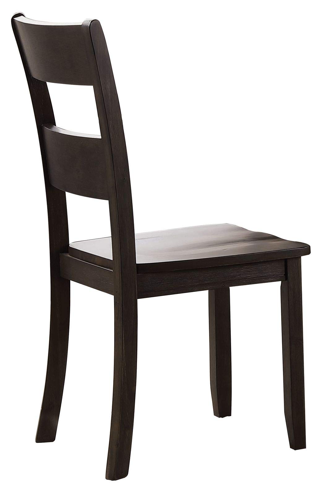 Stylish 2-Piece Wooden Dining Chairs with Scooped Seat & Ladder Back - 225lb Capacity - Perfect for Kitchen, Dining Room & Small Space Decor