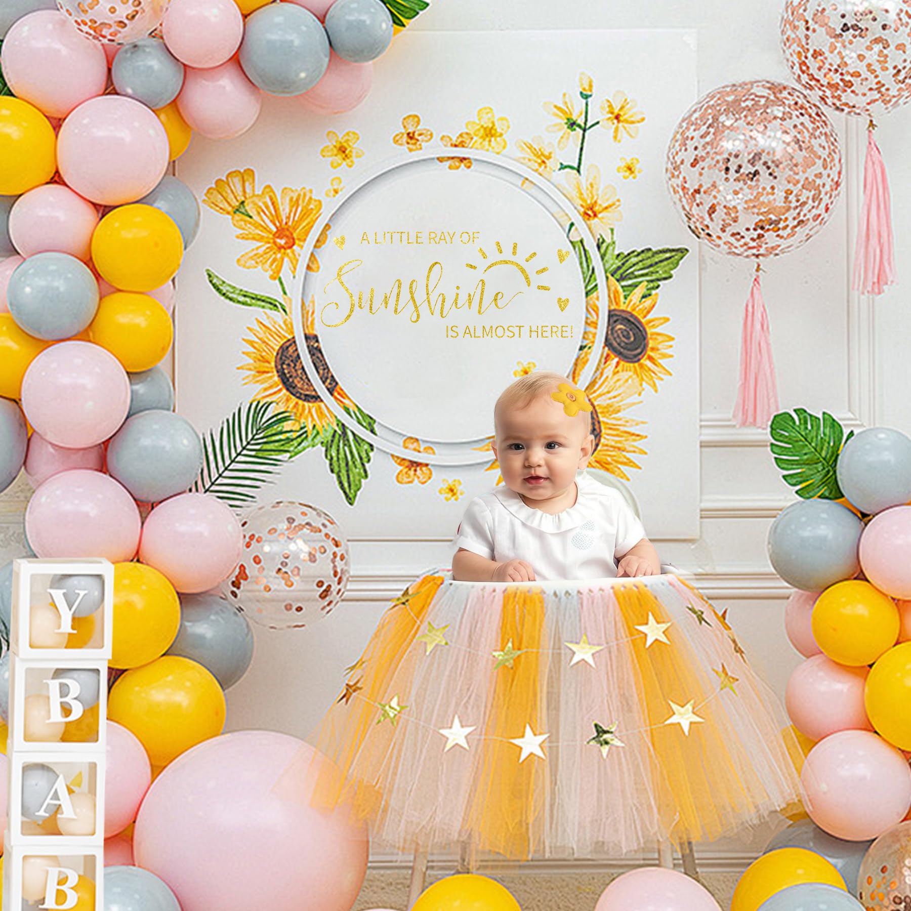 You Are My Sunshine Baby Shower Decal - Peel & Stick Balloon Arch Stickers for Backdrop, Gender Reveal Party Decorations | Perfect for Baby Showers, Nursery Walls & Birthday Party Decor