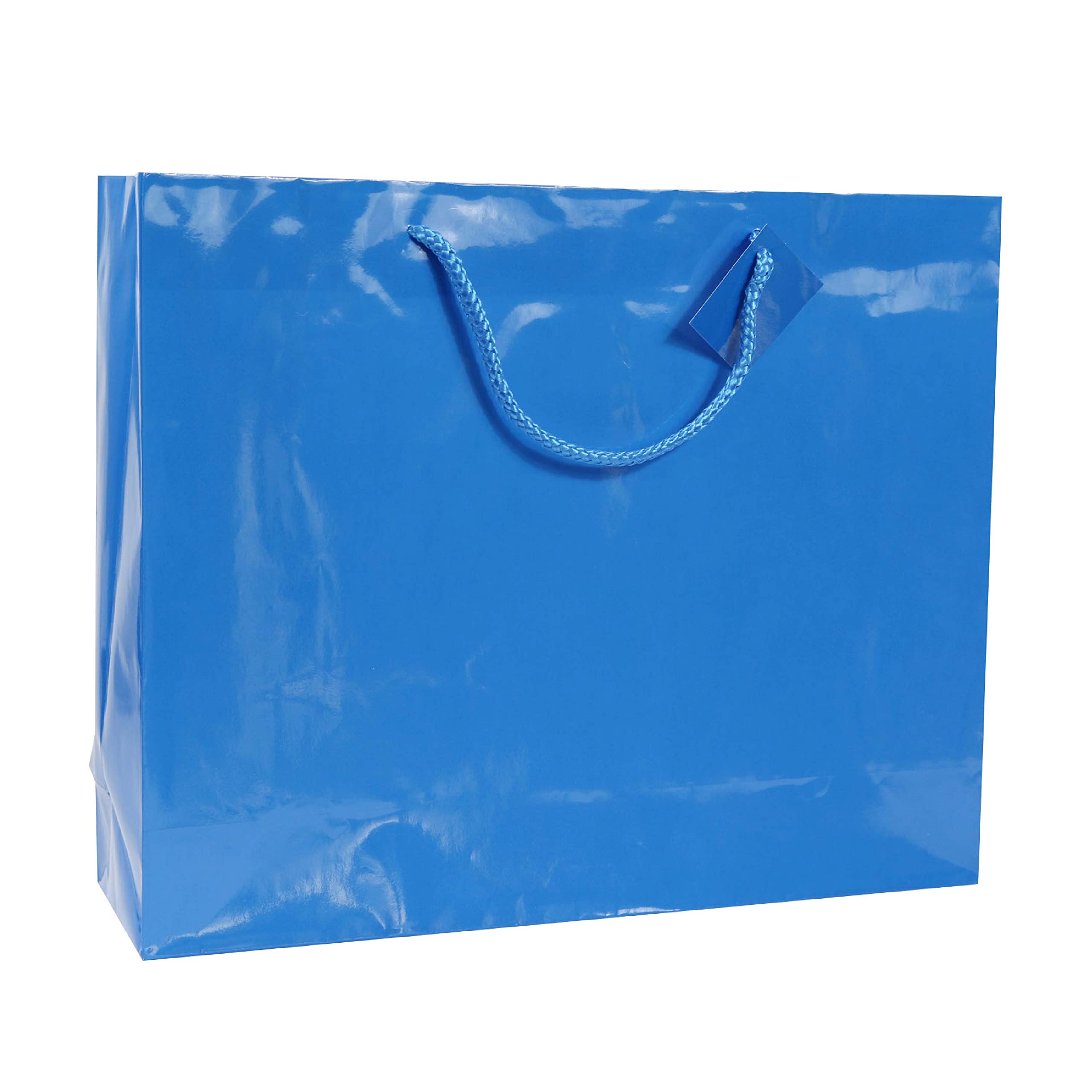 12pc Premium Solid Color Gift Bags - Jumbo Glossy Party Favors for Wedding, Birthday, Graduation