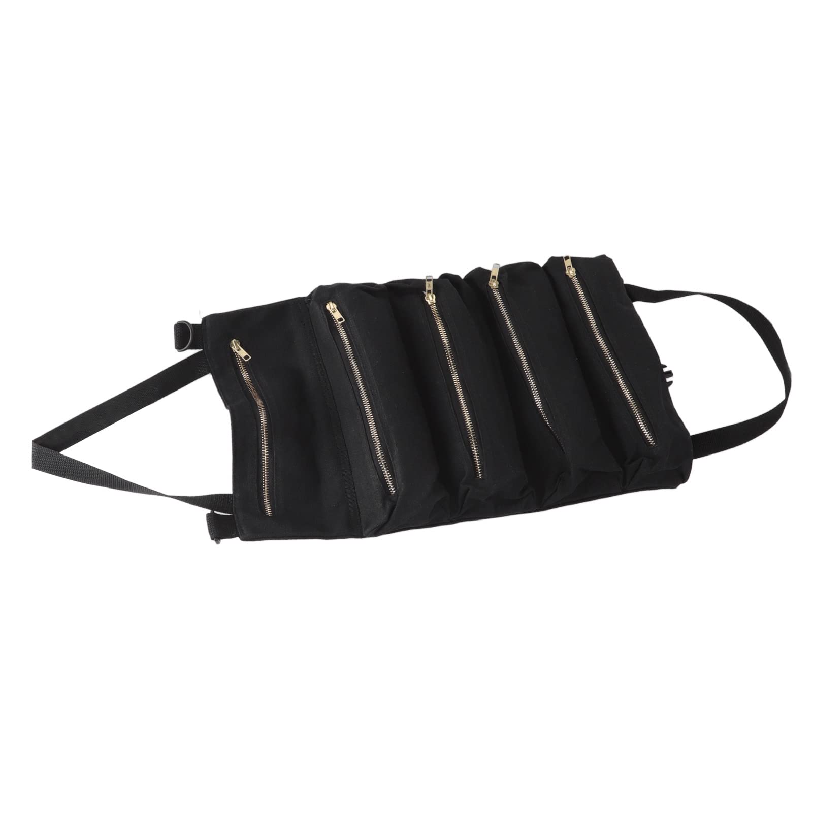 Uxsiya Car Back Seat Tool Bag - Heavy Duty Zippered Tool Roll Up Organizer with Multiple Pockets for Pliers, Wrenches & Auto Accessories (Black) - Perfect for Mechanics, Roadside Repairs & Vehicle Emergency Kits