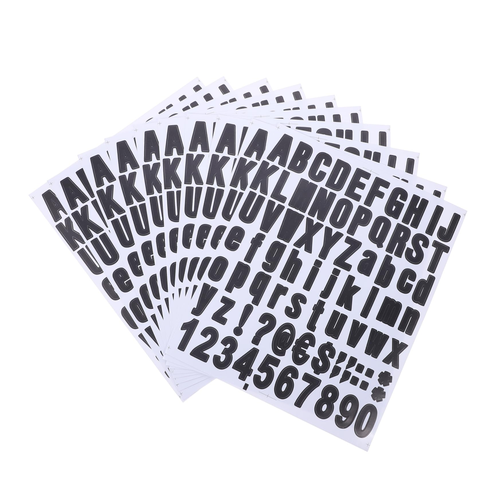 UKCOCO 10 Sheets Alphabet & Number Stickers - Waterproof Vinyl Letter Stickers for Scrapbooking, DIY Crafts, Kitchen Labeling, Water Bottles & Phone Cases | Perfect for Journaling, Home Organization & Personalized Gifts