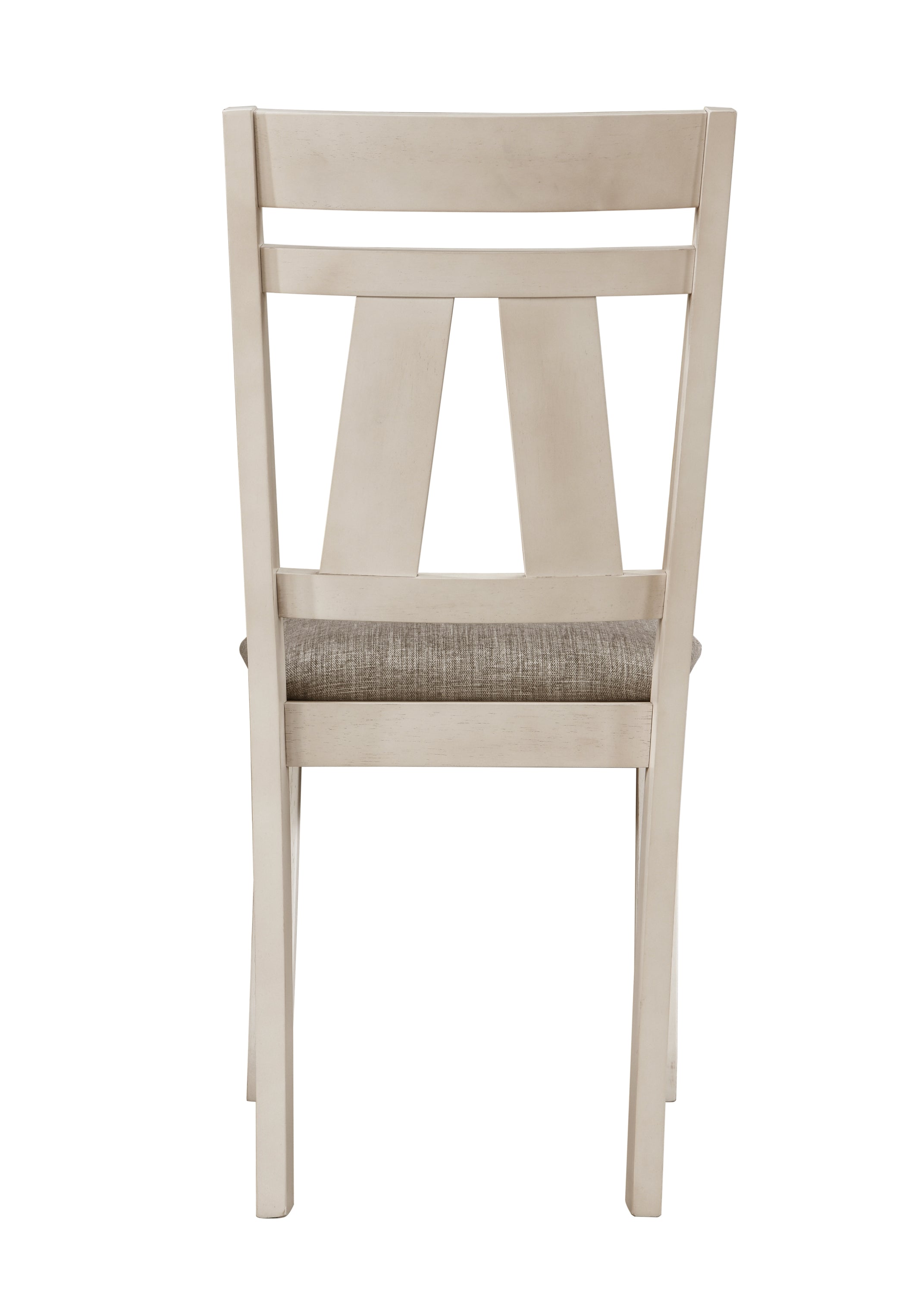 2pc Cottage Style Dining Side Chairs with Upholstered Seat - Chalk Gray Wooden Dining Room Furniture Set | Transitional Design for Kitchen, Breakfast Nook & Small Space Dining
