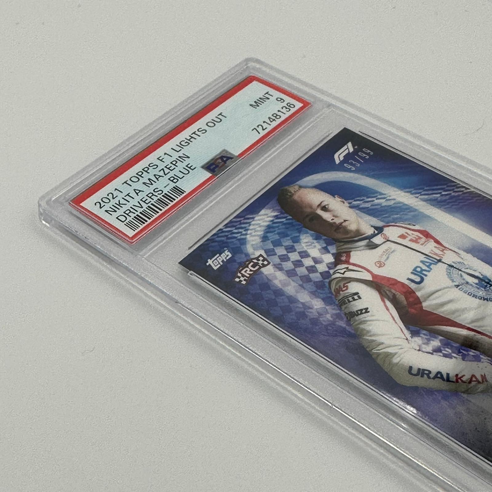 PSA 9 Graded 93/99 Nikita Mazepin Blue Parallel Racing Driver Card - Perfect for Collectors, Sports Memorabilia Enthusiasts, and F1 Racing Fans