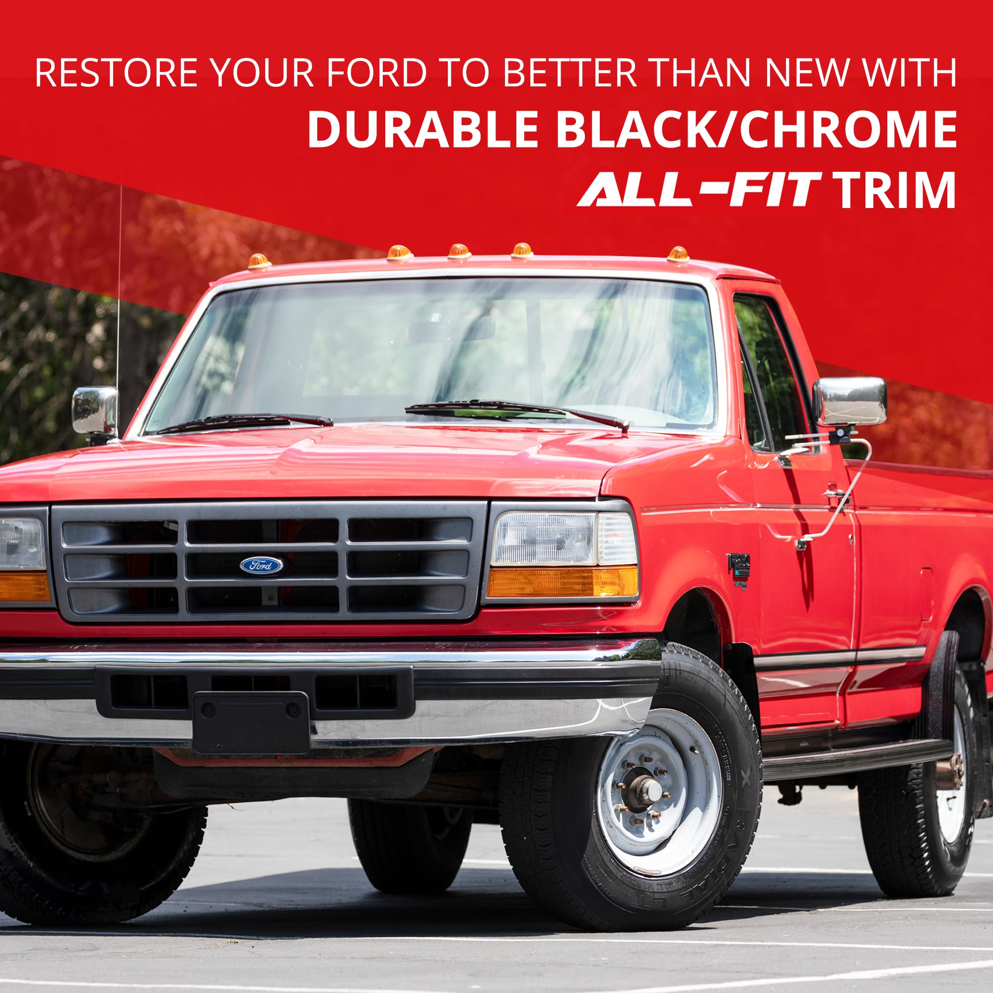 OEM Grade All-Fit Automotive Replacement Side Molding Trim (2