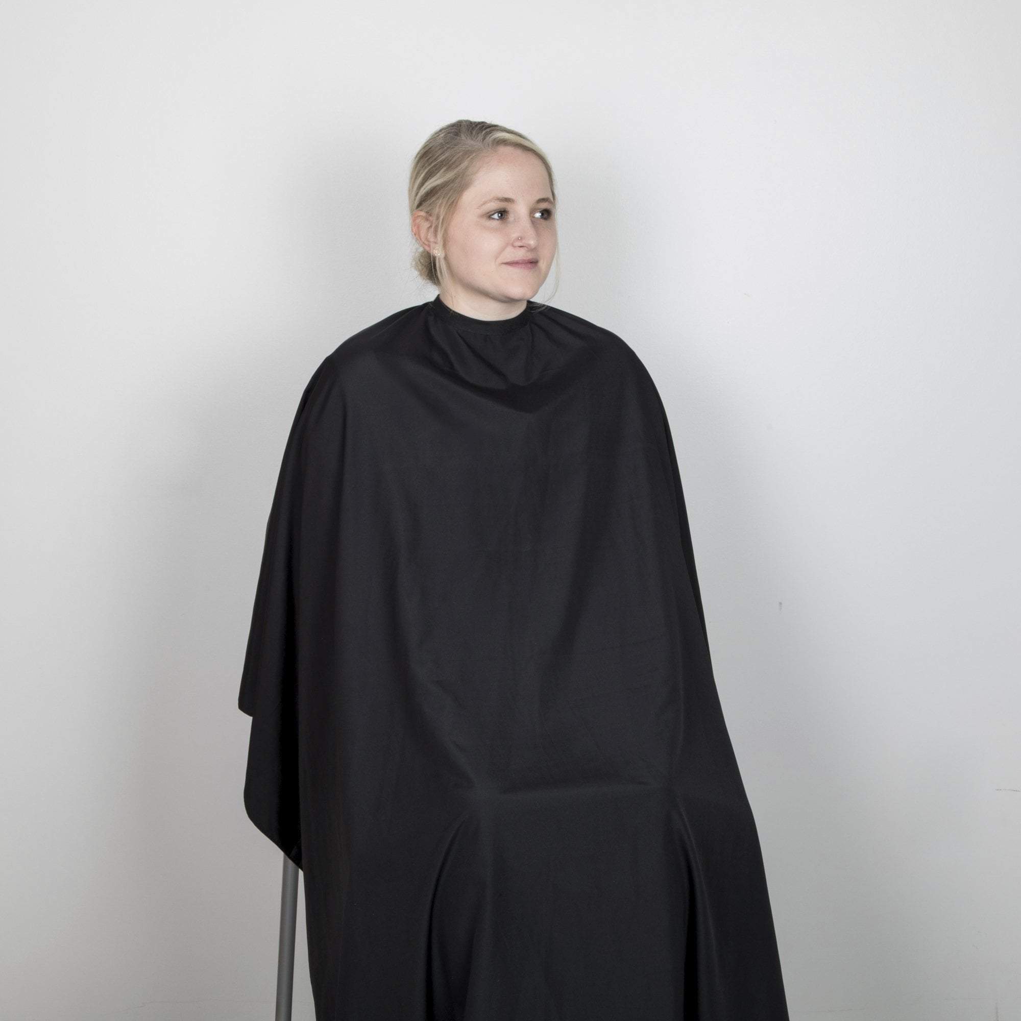 Professional Black Barber Cape for Haircuts & Styling - Waterproof & Adjustable for Salon, Home Use & Grooming