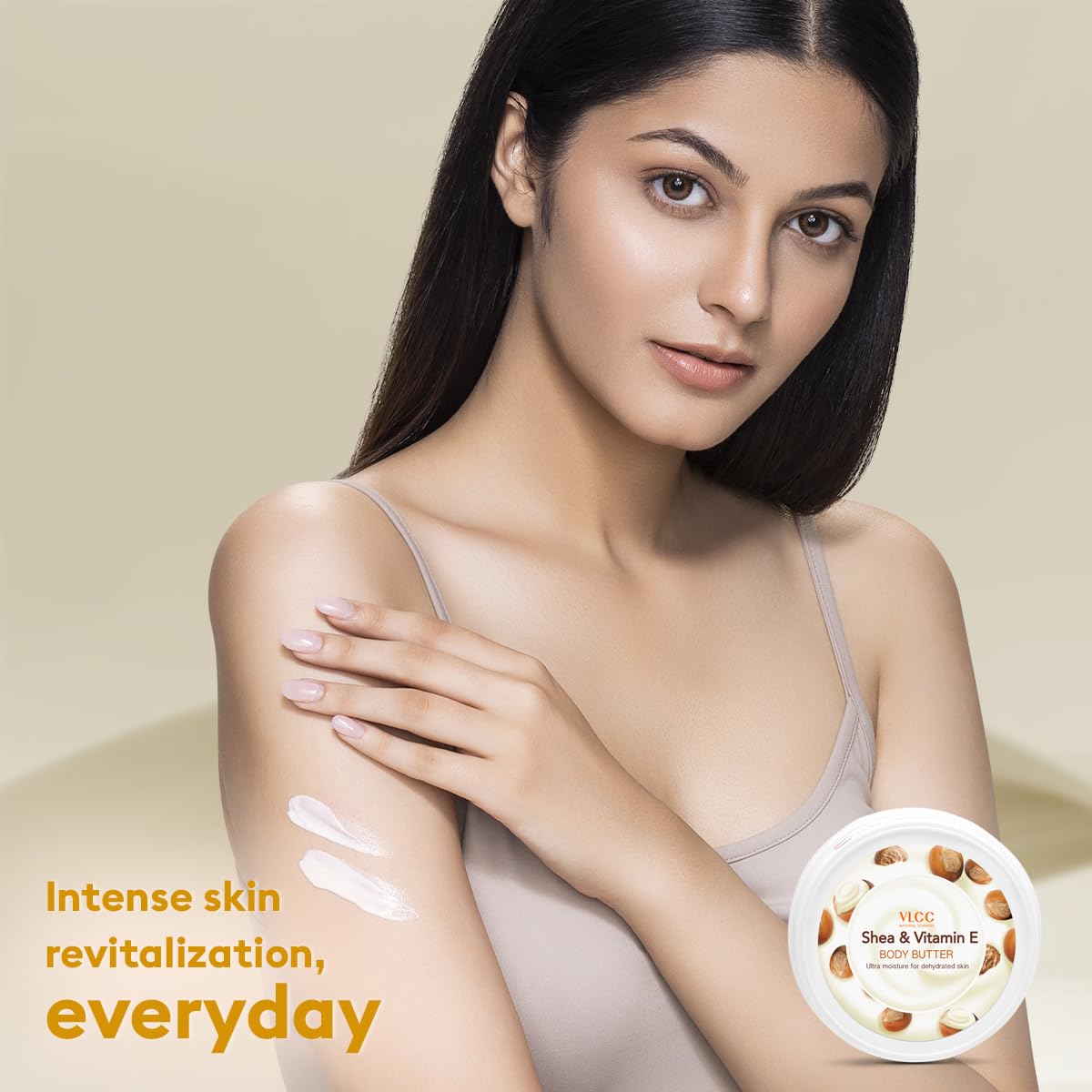 VLCC Shea & Vitamin E Body Butter - 200g | Deep Moisturizing Cream with Shea Butter, Vitamin E & Antioxidants | Hydrates Dry Skin, Balances Oil Levels | Perfect for Daily Skincare & Winter Dryness Relief