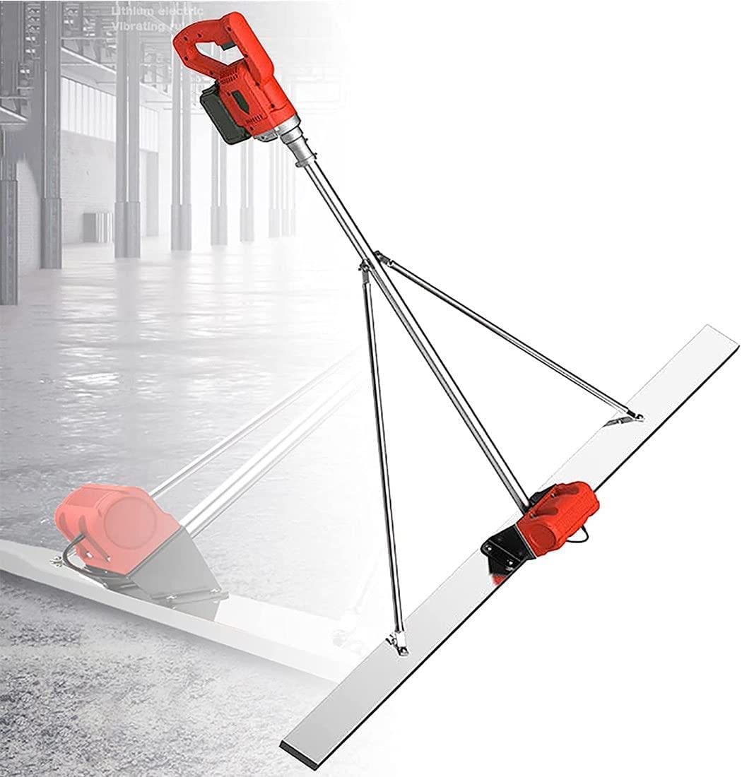 AALGO Battery Powered Concrete Surface Vibrator - Cement Vibrating Leveling Tamper with 4.92ft Stainless Steel Screed Board - Perfect for Driveway Leveling, Floor Smoothing & DIY Concrete Projects