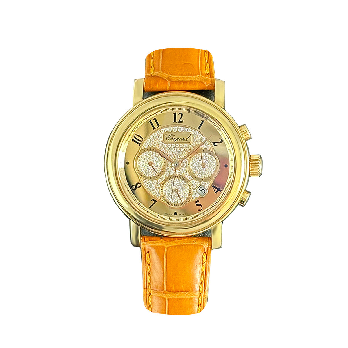 Chopard Elton John Aids Foundation Chronograph 18K Yellow Gold Diamond Men's Luxury Watch - Perfect for Gifts, Special Occasions & Collectors