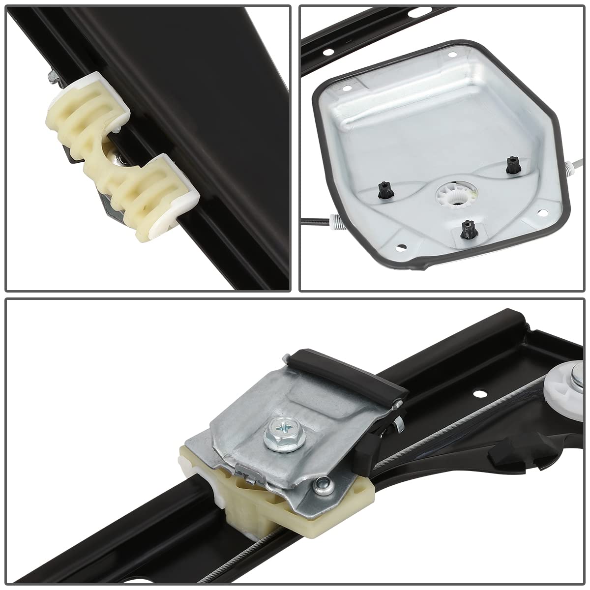 VW Bora GTI Jetta Sedan Wagon 05-14 Driver Side Front Power Window Regulator & Door Panel (Left Side, No Motor) - OEM Style Replacement for Smooth Window Operation & Door Repair
