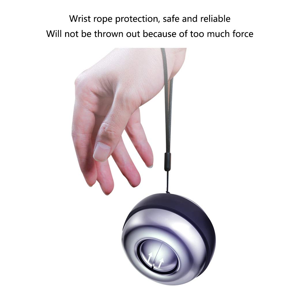 Self-Starting Gyro Ball Wrist Exerciser - Gray Stress Relief & Strength Training Toy for Office, Gym & Home Workouts - Improve Grip & Arm Muscles