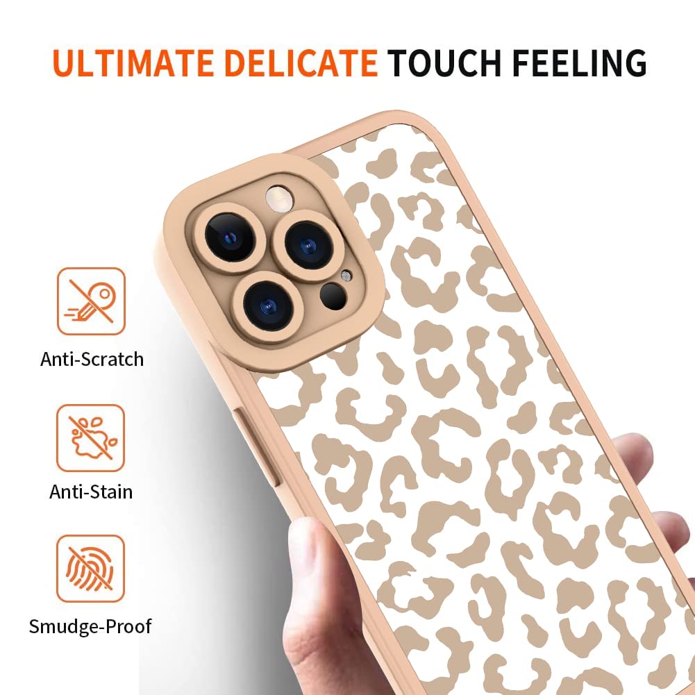 Premium Leopard Print iPhone 13 Pro Max Case - Shockproof Silicone TPU Cover with Camera Protection | Cheetah Design Protective Phone Case for 6.7