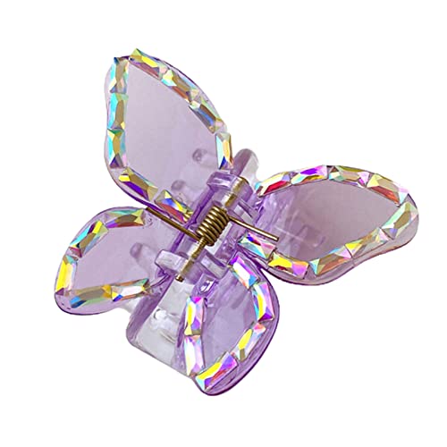 Transparent Butterfly Hair Clips for Women - Plastic Big Teeth Hair Claw Styling Tool, Barrettes & Hair Ornaments for Long/Short Hair - Perfect for Daily Use, Parties & Weddings