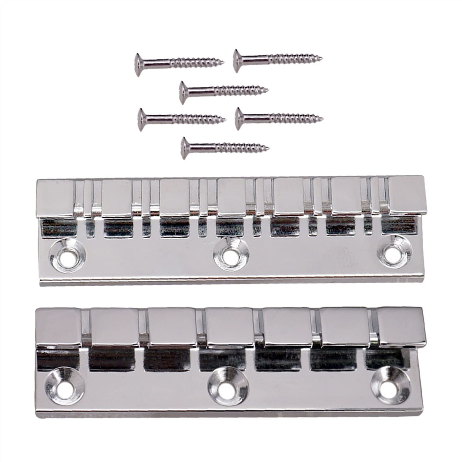 2-Pack Fixed Guitar Bridge for 6 & 12 String Electric Guitars - Replacement Bridge Parts for Electric Guitar Setup & Repair | Perfect for DIY Guitar Maintenance & Upgrades