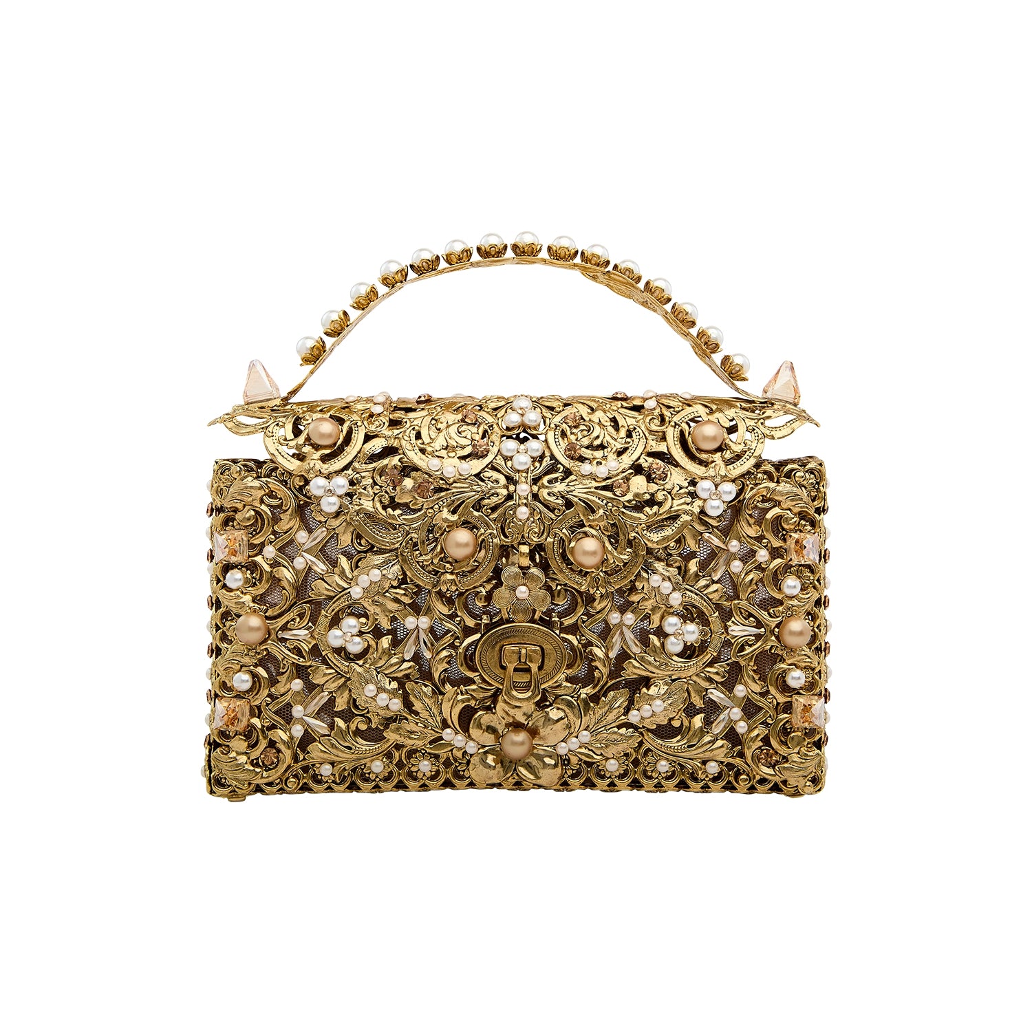 Gilded Garden Purse - Elegant Women's Handbag for Parties, Weddings & Special Occasions | Stylish Clutch with Floral Design