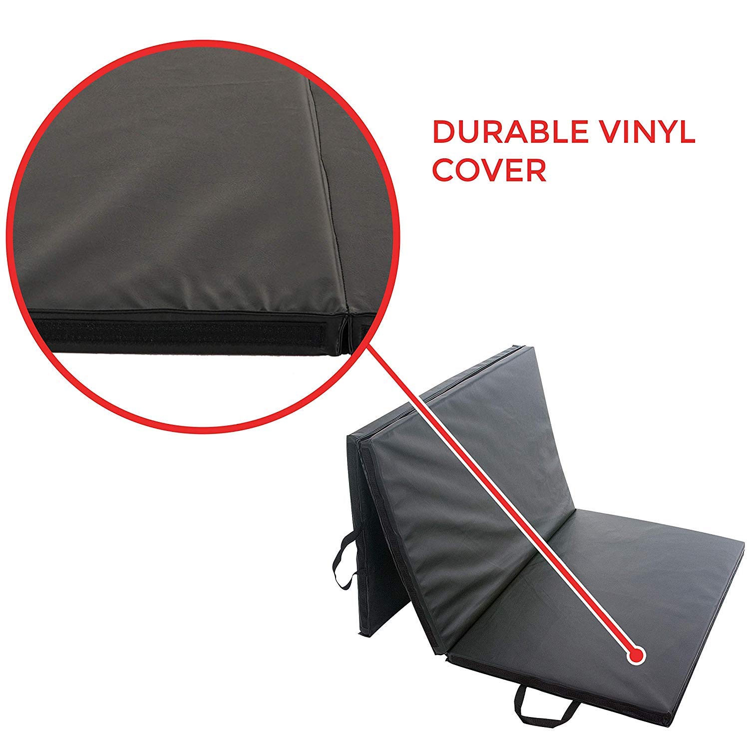 Sunny Health & Fitness Tri-Folding & Puzzle Exercise Mats - Extra Thick Non-Slip Yoga Mat for Home Gym, MMA, Gymnastics & Cardio Workouts | Water-Resistant Durable Cushioning for Core Training & Fitness | Perfect for Small Spaces & Home Workouts