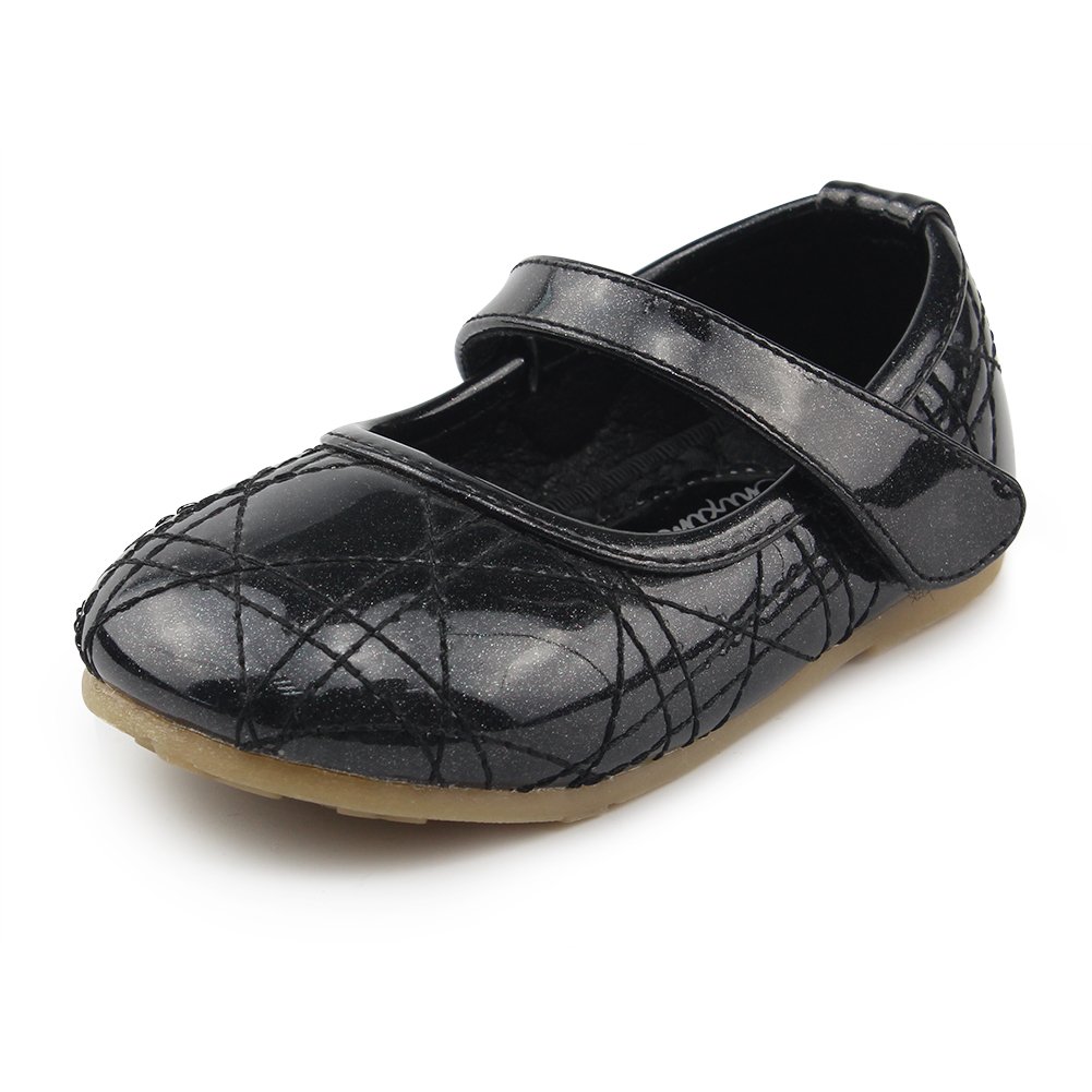 Chiximaxu Girls' School Uniform Dress with Mary Jane Ballerina Flats - Toddler & Little Kid Sizes - Perfect for School, Parties & Special Occasions