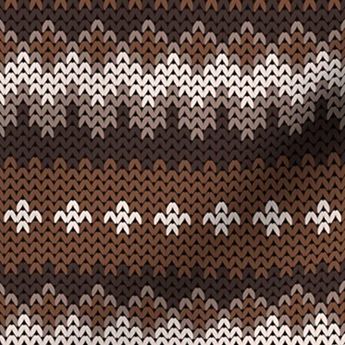 Bernie Sanders Geometric Knit Fabric - Brown Taupe Beige Printed Minky Fat Quarter for Baby Blankets, Quilt Backing & Plush Sewing Projects | Soft DIY Craft Material for Nursery Decor, Home Sewing & Gift Making