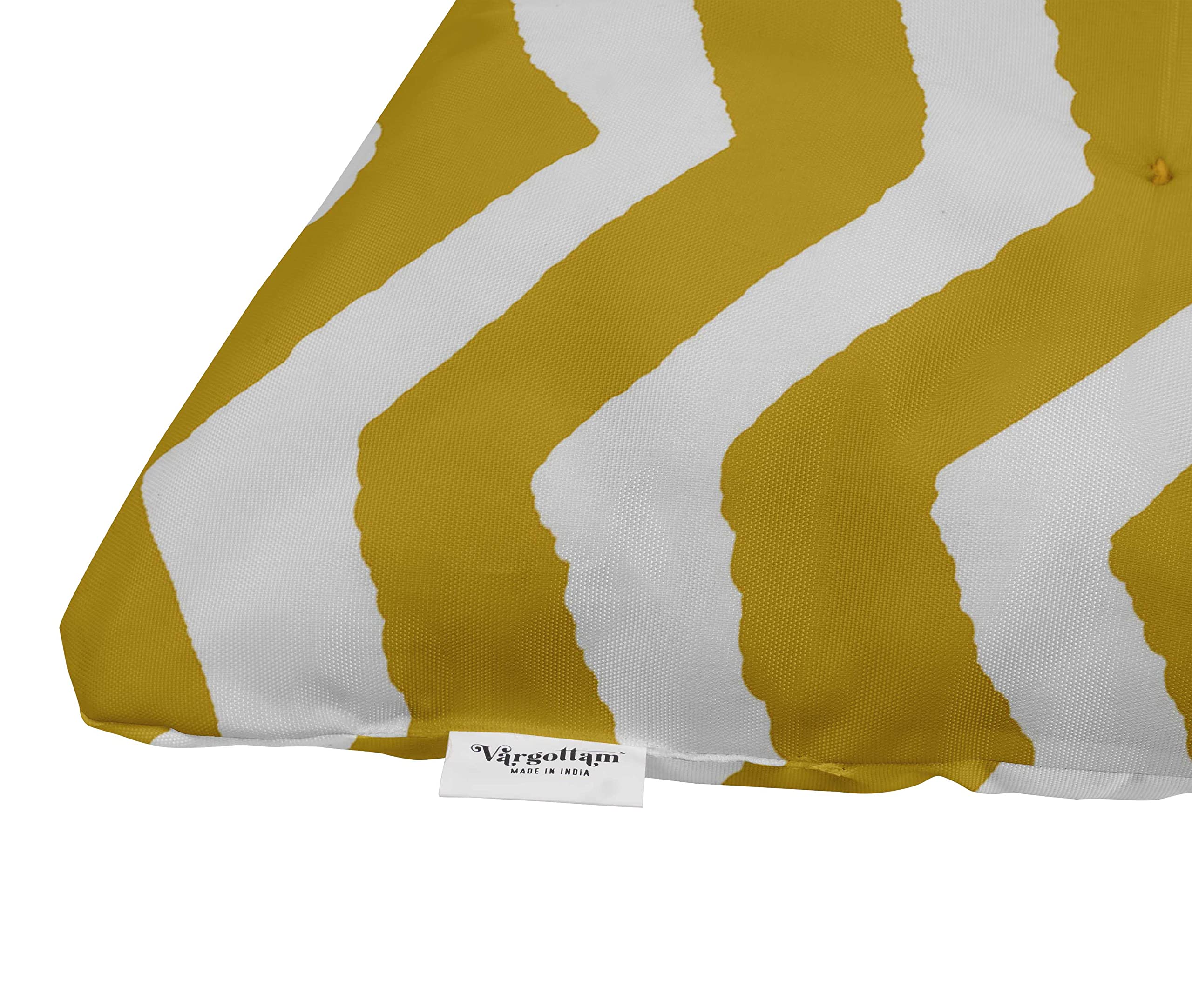 Waterproof Printed Outdoor Bench Cushion - Weather-Resistant Lounger Seat for Garden, Patio & Front Porch - Gamboge Yellow | Perfect for Outdoor Relaxation, Backyard Decor & Poolside Lounging