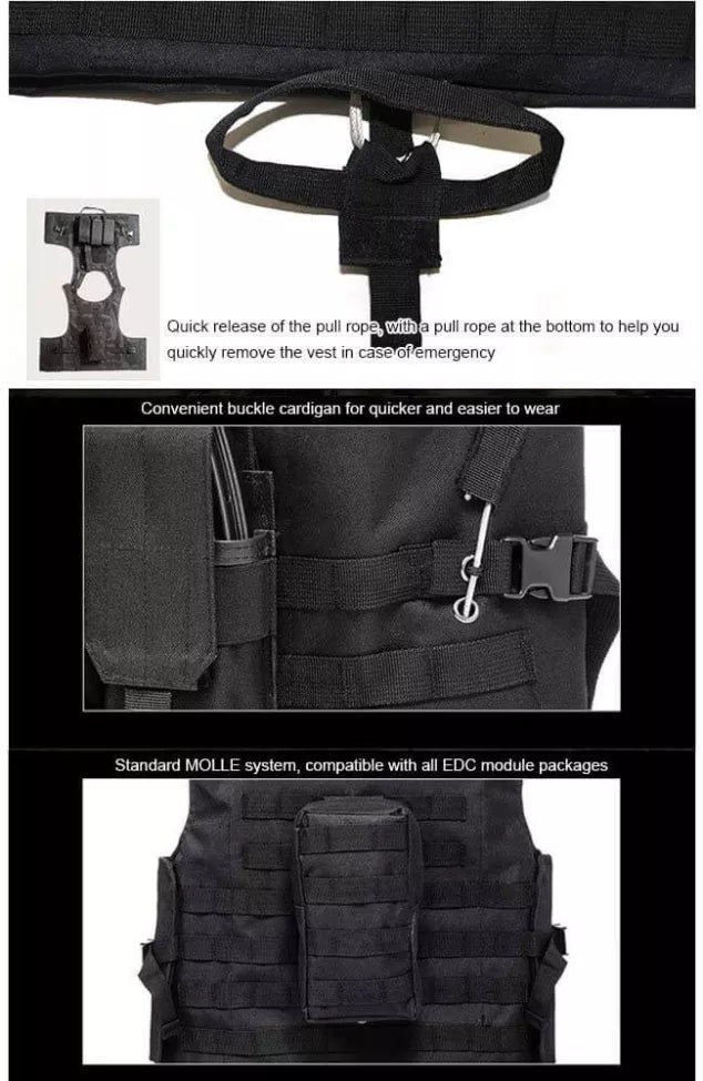 Multifunctional Lightweight MOLLE Tactical Vest - Waterproof & Amphibious for Outdoor, Hiking, Camping & Military Use